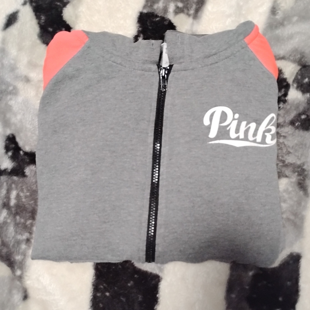 Victoria's Secret Pink and Gray Hoodie